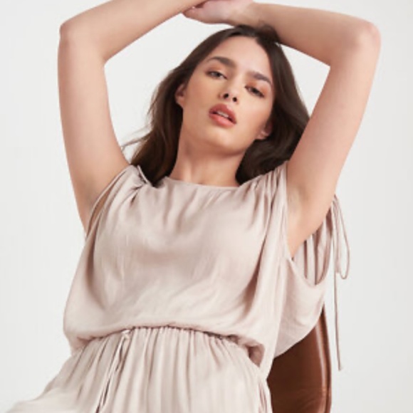 Black Tape by Dex Elastic Waist Light Beige Top Size M - Picture 2 of 11